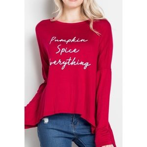 CLEARANCE  Pumpkin Spice everything fab flowy top